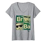 Damen Breaking Bad Character Elemental Squares T-Shirt mit V