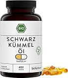 Schwarzkümmelöl Kapseln BIO vegan | 400 Kapseln mit ägyptischen Schwarzkümmelöl nativ und kaltgepresst von b