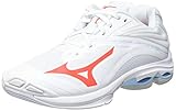 Mizuno Damen Wave Lightning Z6 Volleyball-Schuh, White/IgnitionR/Bluebell, 41 EU