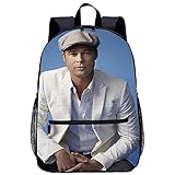 Cxtijkerw 3D-gedruckte Schultaschen für Jungen für Studentenmode Rucksack Brad Pitt-Unisex Schultasche Rucksack Freizeit Schulausflug -Größe: 45x30x15 cm/17 Zoll-Reiserucksäcke L