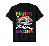 Nanny of the Birthday Unicorn Funny Monster Truck lover T-S