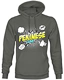 Siviwonder Unisex Hoodie Kapuzensweatshirt - Pekinese Peking Palasthund chinesische Hunderasse Hund Hunde Motiv - Comic Cartoon Fun Dark Grey XXL