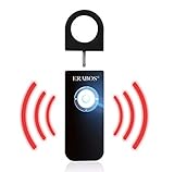 ERABOS® | Taschenalarm T1000 | Geprüftes Premium Modell | mit Stroboskop LED Blitzlicht-Signal | Panik Alarm | Schrillalarm | Notfallalarm für die ganze F