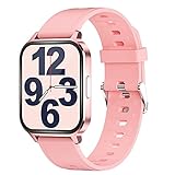 rongxin 2021 Neue Smart Watch IP68.wasserdichte Männer Sport Fitness Tracker Damen Smart Uhr Herz Druck Herzfrequenzüberwachung (Color : Pink)