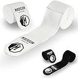 Martial Boxbandagen mit bestem Klett & Daumenschlaufe. 3m/3,8m/4,5m Bandagen ohne Ausleiern für MMA, Boxen, Kickboxen & Sparring. Handgelenkbandage mit optimaler Schweißaufnahme und B