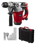 Einhell Bohrhammer-Set RT-RH 32 (1250 W, 3,5 J, Bohrleistung 32 mm, SDS-Plus-Aufnahme, Metall-Tiefenanschlag, 10 Bohrer, Bohrkrone, 2 Meißel, Koffer)