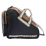 Sherwood - Skatebag Code Series I Schlittschuhtasche mit Henkeln I Eishockey-Bag mit Reisverschluss & praktischen Fächern I inkl. verstellbarem Trageriemen I schwarz-G
