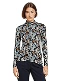TOM TAILOR Denim Damen 1027238 Rollkragen Shirt, 28340 - Abstract Print, XL