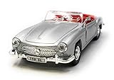 Onlineworld2013 Modellauto 190 SL Oldtimer Silber Cabrio Auto Maßstab 1:34-39 (lizensiert)