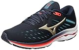 Mizuno Herren Wave Rider 24 Laufschuh, Indiaink Platinumg Sblau, 44.5 EU