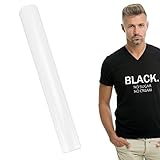 GOLRISEN 1 Roll 30 x 150 cm Vinylfolie Weiße Wärmeübertragung Folie Plotterfolie Premium Aufbügelbare Bügelfolie Transferfolie Plotter Thermotransferfolie Flexfolie für T-Shirts Hüte Kleidung C