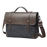 Herren Arbeitstaschen Aktentasche Ledertasche Messenger Bag Notebooktasche Schultertaschen,Black-39.0 * 28.0 * 10.0