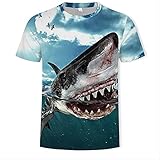 XRHDYF Herren 3D Druck T-Shirt Angeln T-Shirt Stil Casual Digital Fish 3D Print T-Shirt Männer Frauen T-Shirt Sommer Kurzarm Oansatz Tops & Tees S-6Xl XXL