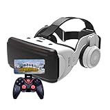 VR Brille Headsets Handy, Virtual Reality Brille 3D VR Headset Videobrillen für 3D Gaming Filme Videospiele Spiele für iPhone 13 12 11 Pro Max Mini X R S 8 7 für Android Samsung 4.7-6.7' Smartp