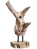 DuNord Design Holzskulptur Ornament Teakholz Massiv Treibholz Schwemmholz Design Dek