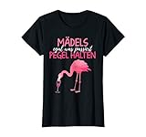 Damen Mädels Egal Was Passiert Pegel Halten - JGA Frauen Flamingo T-S