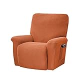 Orumrud Jacquard Husse, 4-Teilig Überzug, Bezug für Fernsehsessel, Relaxsessel, Liege Sessel, Schaukelstuhl, Relaxstuhl, Recliner S