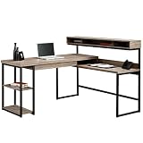 Sauder Transit lshaped Moderner Computer-Schreibtisch 154,9 cm W x 149,9 cm D Modern E