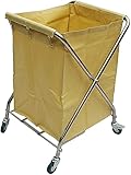 Eortzzpc Handwagen Medizinische Lagerwagen Kitchen Utility Cart Folding Leinenwagen mit Bremsrad Falten Wäscherei Sortierer Hotel,Trolley Cart für Multi-Use (Color : Yellow, Size : 65x55x90cm)