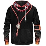 Unisex Anime One Piece Hoodie Pullover Mit Kapuze Sweatshirt Tasche，Anime One Piece Cosplay Trafalgar Law Hoodies,Unisex 3D Druck Sweatshirt Verwendet für Festival C Style 2-3XL