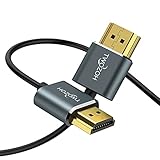 Twozoh Ultradünnes HDMI-zu-HDMI-Kabel, 3 m, Hyper Slim HDMI 2.0 Kabel, extrem flexibles 4K-HDMI-Kabel, unterstützt 3D/4K @ 60Hz, 2160p, 1080p (3 m)
