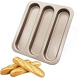 Brotbackform Baguette Französisches Brotform Backblech Baguette Backform Baguetteblech mit Antihaftbeschichtung Perforiertes Baguetteform Brotbackform Französische Stick-Laib-Backform Karb