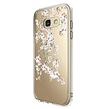 Hülle Case Kompatibel für Samsung Galaxy A3 2017 Handyhülle Ultradünn Schutzhülle Blumen Muster Antikratz case Transparent Silikon Soft TPU Crystal Clear Bumper Schutzhülle für Galaxy A3 2017 (6)