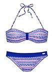 Buffalo Damen Bandeau Bikini abnehmbare Träger (Blue-Salomon, 36A/B)