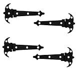 4 x Scharnier 114mm Zierscharniere Möbelbänder Möbelscharniere schwarz matt Schmiedeeisen Optik E