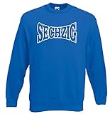 1860 Herren Sweatshirt Weiss-blau Schriftzug SECHZIG Ultras Pulliblau-XXXL