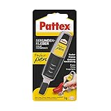 Pattex Perfect Pen, Sekundenkleber extra stark und präzise für punktgenaues Dosieren, Superkleber Stift für Materialien wie Holz, Gummi und Porzellan, 1x 3 g Stift, 9H PSPP3