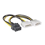AKYGA AK-CA-29 2X Molex Stecker auf PCI-E 8 pin Buchse Adapter Kabel 15