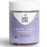 Melatonin + Vitamin B6 | 60 Gummies | Natürliches Nahrungsergänzungsmittel für besseren Schlaf | Reduzieren Sie Schlaflosigkeit und verbessern Sie die S