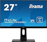 iiyama Prolite XUB2792QSU-B1 68,5cm (27') IPS LED-Monitor QHD (DVI, HDMI, DisplayPort, USB3.0) Ultra-Slim-Line, FreeSync, Höhenverstellung, Pivot, schw