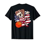 Dabbing Beagle Dog America Basketball Fans Trikot USA Flagge T-S