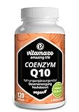 Coenzym Q10 hochdosiert, 200 mg pro Kapsel, vegan, 120 Kapseln für 4 Monate, 98% Ubichinon mit optimaler Bioverfügbarkeit, ohne unnötige Zusatzstoffe, Made in Germany