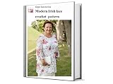 Modern crochet Irish lace pattern on a cardigan. (Modern Irish Crochet Lace Pattern) (English Edition)