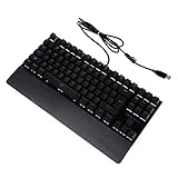 Buwei Mechanische Tastatur USB-Kabel Bunte LED-Hintergrundbeleuchtung 87 Tasten Anti-Ghosting-Gaming-Zubehö