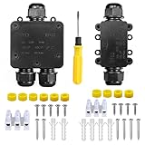 Abzweigdose Wasserdicht, 2 Pack Abzweigdose IP68 Wasserdicht Kabelverbinder Verbindungsdos, Kabeldurchmesser Ø 4mm-12