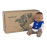 Puppe + Zubehör Geschenkset: Babypuppe mit lateinamerikanischen Gesichtszügen + Kleidungsset. (31204)