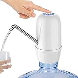 WAQAM Wasser-Zufuhr-Flaschen - Automatische Trinkwasserpumpe Elektro 5 Gallon Krüge Dispenser USB-bewegliche Lade (weiß)