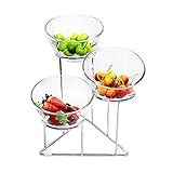 Muffinplatte Tortenplatte-CDingQ Wiederverwendbar, Dreischichtige Fruchtplatten, Hotelbuffet Restaurant Dim Sum Kaltgeschirr Schüsselplatte Lebensmittelanzeige Stand Multifunktionale Lag(Size:30*32cm)