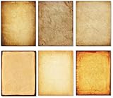 60 Blatt Vintage Briefpapier, doppelseitig Druckerpapier 120GSM, 6 verschiedene Muster in 1 Pack antikem Papier Retro Pergament Design, perfekt für Papierdekorationen Einladung Crafting 8,5 x 11 Z