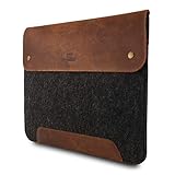 MegaGear Laptoptasche für 33,8 cm (13,3 Zoll) MacBook (aus echtem Leder und Fleece) B