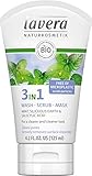 Lavera 3in1 Bio Minze, Kieselerde & Salizylsäure, Reinigung Peeling Maske, (4x125ml)