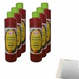 Hela Curry Ketchup Delikat 6er Pack (6x800ml Flasche) + usy Block