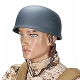 KODENOR Weltkrieg 2 Cosplay Fallschirmjäger Stahlhelm Leder Futter Armee Grün Für Schießspiele (Color : M38-Grey)