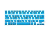 TUANZI Silikon-Tastaturabdeckung Korean Korea Letters Silikon-Tastatur-Abdeckung Aufkleber schützender Film for MacBook Air 13 Pro 13 15 17 mit Retina Wasserdicht und staubdicht (Color : Sky Blue)