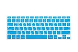 TUANZI Silikon-Tastaturabdeckung Korean Korea Letters Silikon-Tastatur-Abdeckung Aufkleber schützender Film for MacBook Air 13 Pro 13 15 17 mit Retina Wasserdicht und staubdicht (Color : Sky Blue)