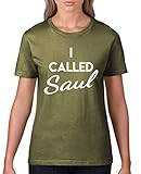 Comedy Shirts - I Called Saul - Damen T-Shirt - Oliv/Weiss Gr. XXL